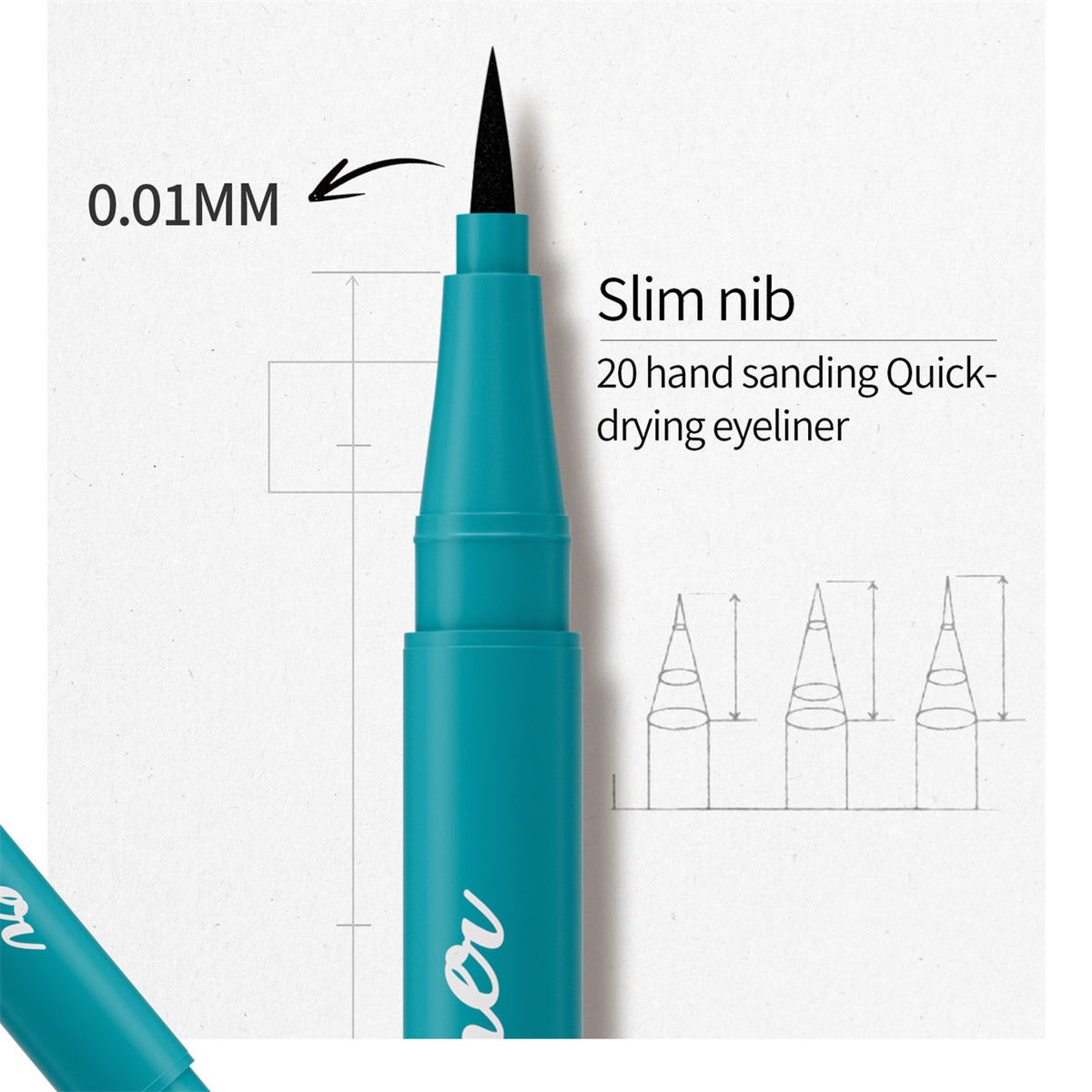 Cool black quick-drying eyeliner that does not fall off or smudge, waterproof and sweat-resistant eyeliner