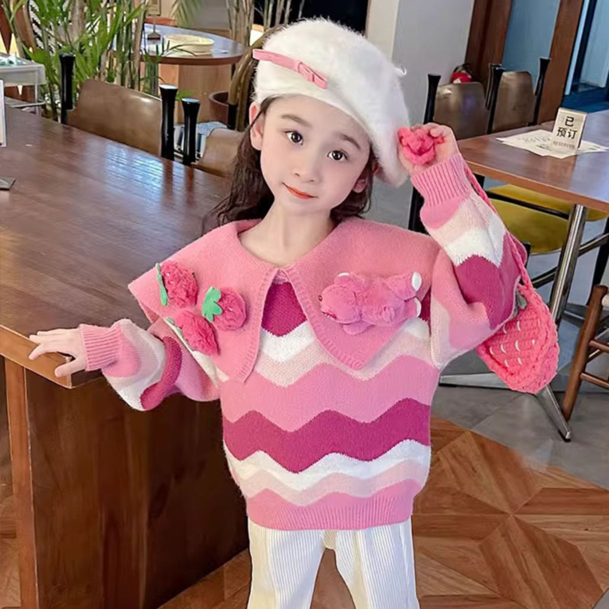 Girls sweater new winter tops baby autumn and winter knitted sweaters girls winter children's sweaters