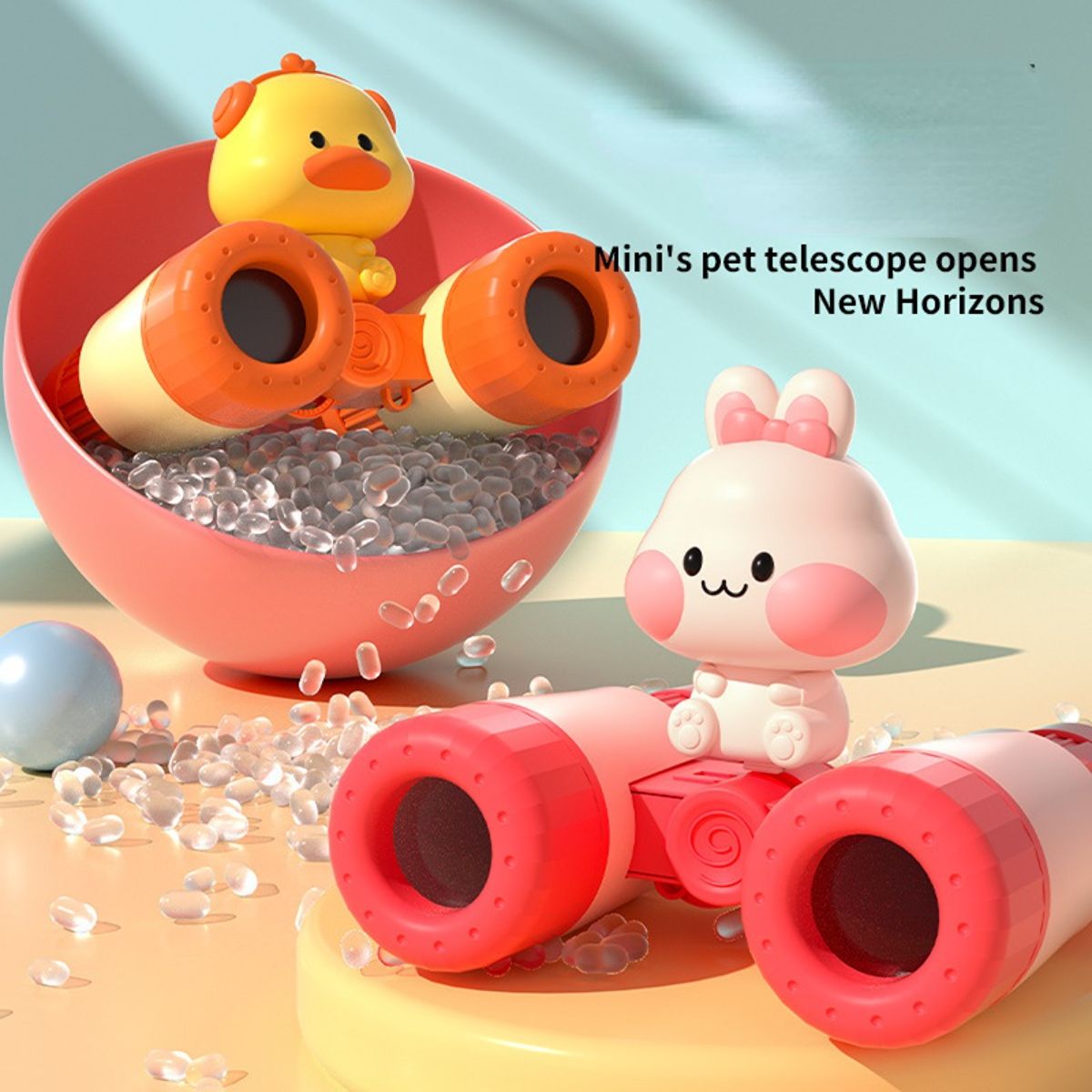 Children's telescope toy portable HD cartoon cute binoculars mini outdoor toys