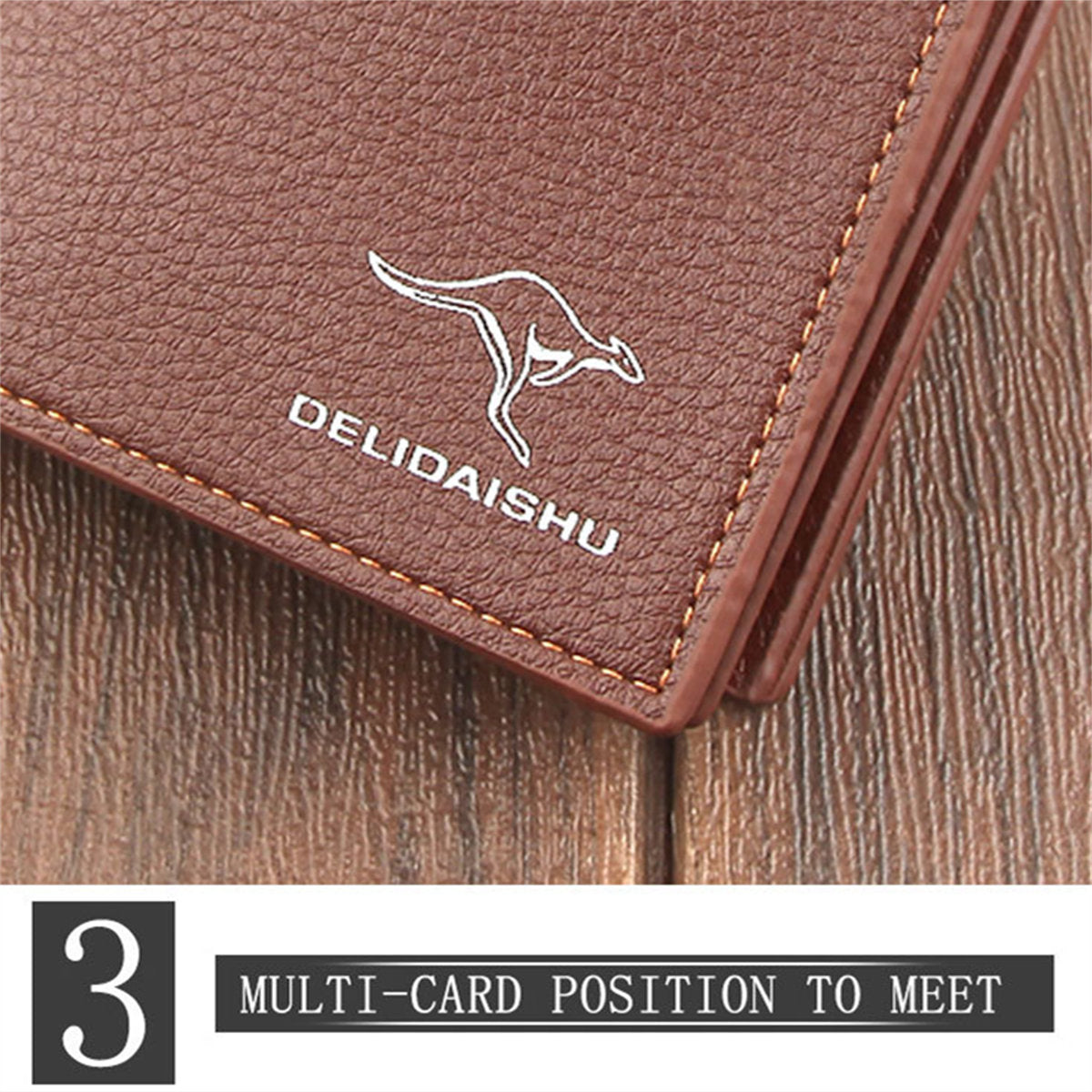 Men's Retro Fashion Zipper Short Multifunctional Card Holder Wallet