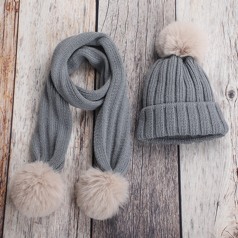 2-piece Casual Solid Hat Scarf Sets