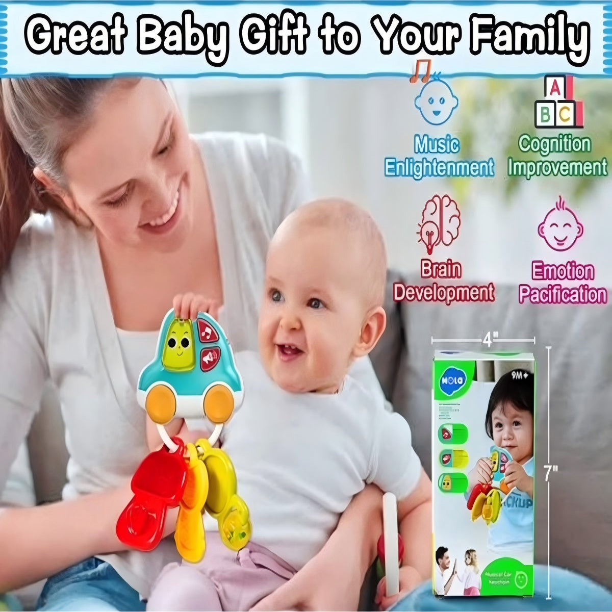 Musical Car Keychain Toy