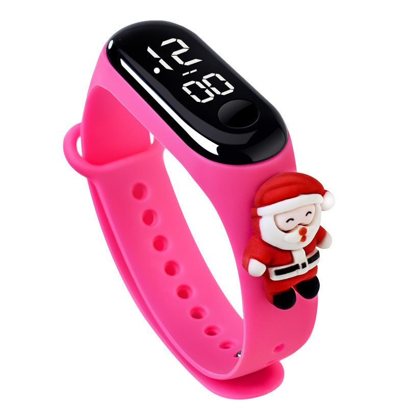 Children's cartoon Christmas doll LED touch screen waterproof electronic watch