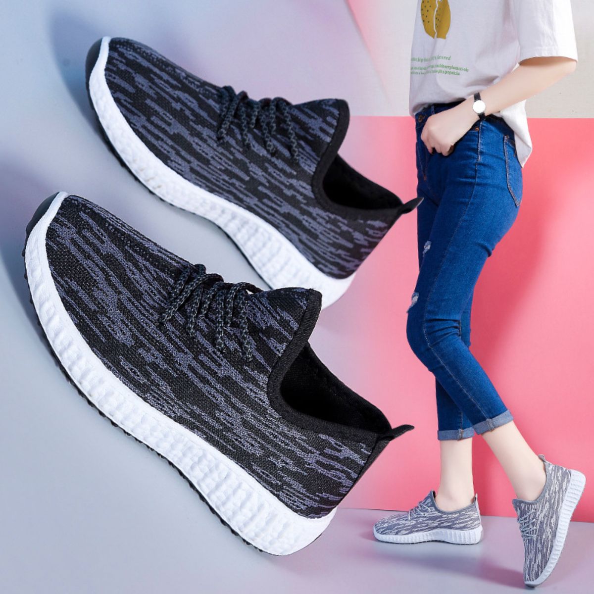 Coconut shoes spring and autumn new trend sports shoes women's casual shoes cloth shoes board shoes