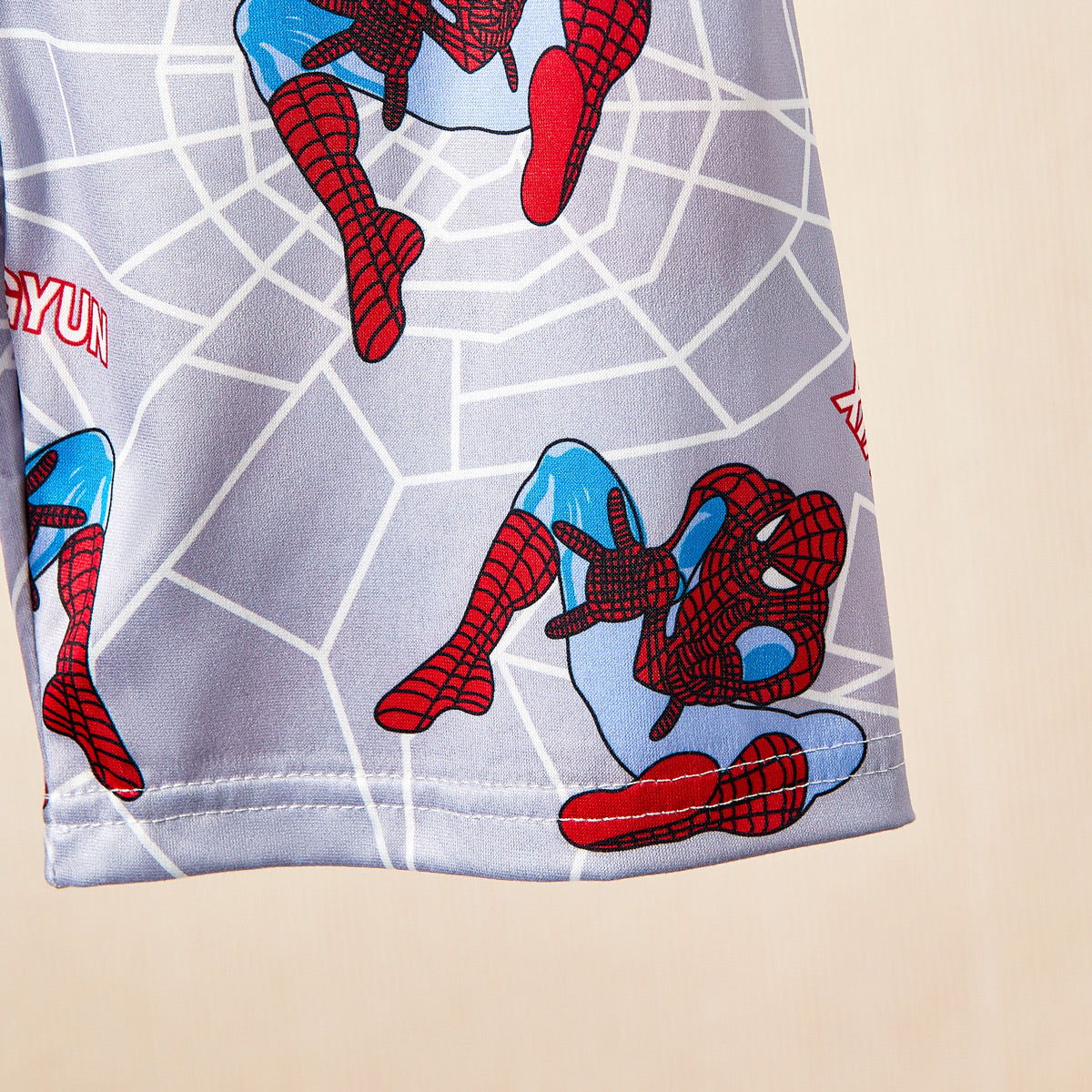 Boys' Soft Breathable Short-sleeved Home Clothes Set Spider-Man Suit