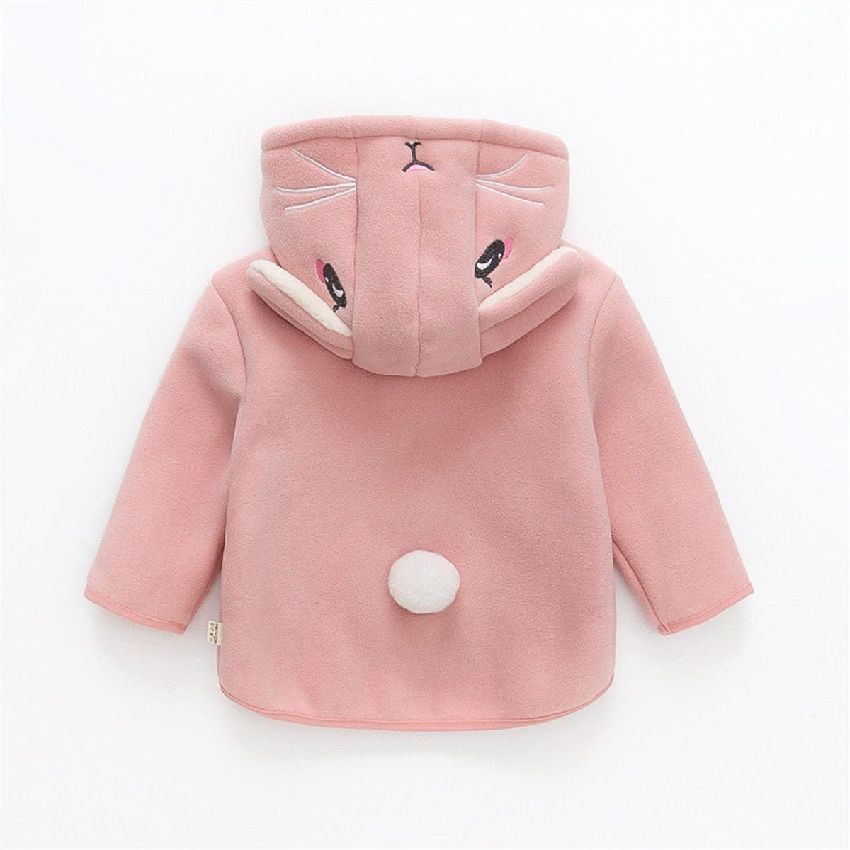 baby's cartoon hooded jacket plus velvet warm jacket