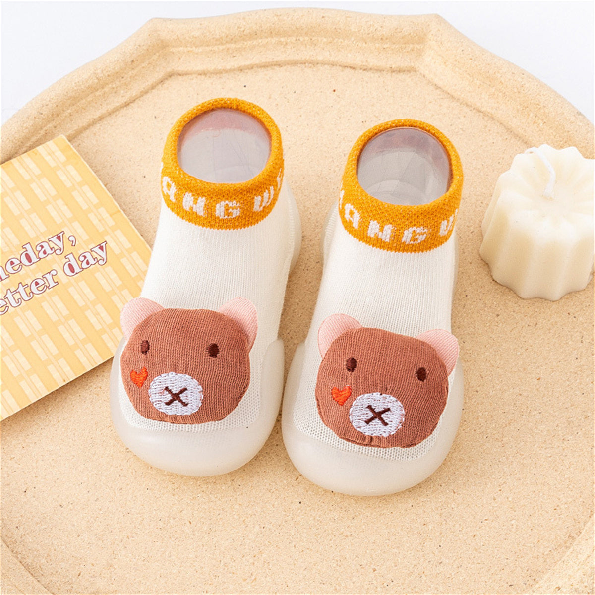 Kids Baby Boys and Girls Cute Pattern Knitted Non-slip Breathable Floor Socks Toddler Shoes