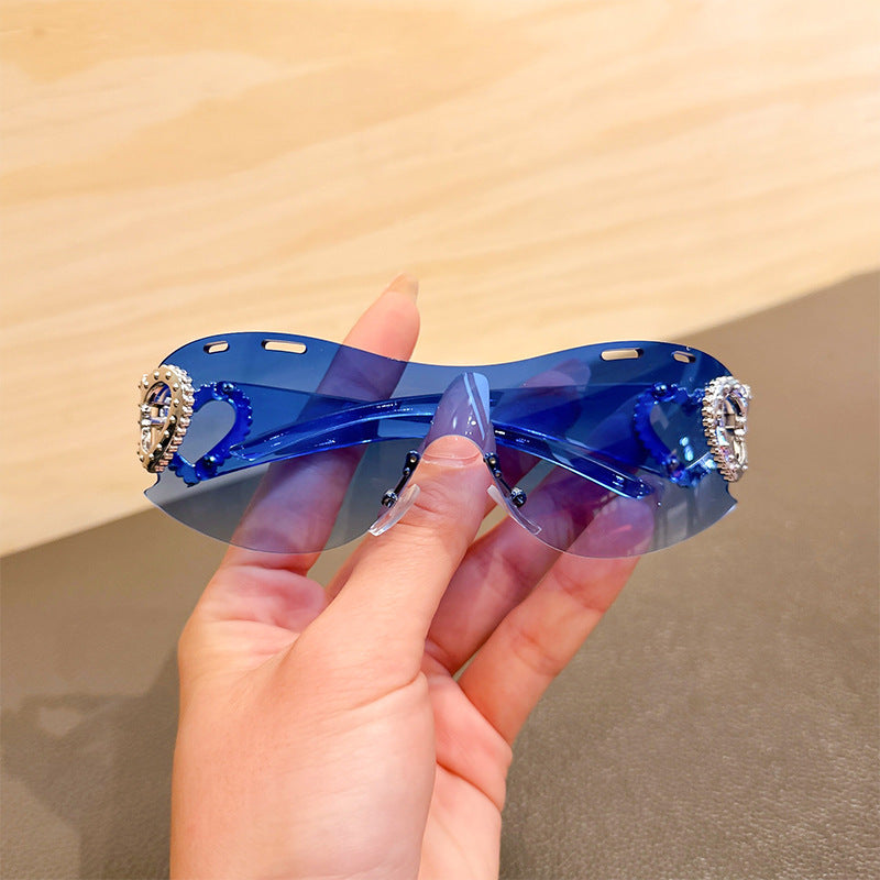 Children's exquisite personality style boys and girls concave shape outdoor catwalk sunglasses