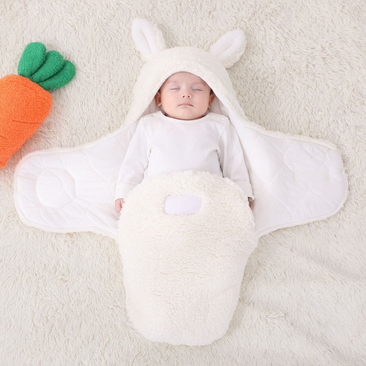 Newborn baby anti-startle sleeping bag blanket