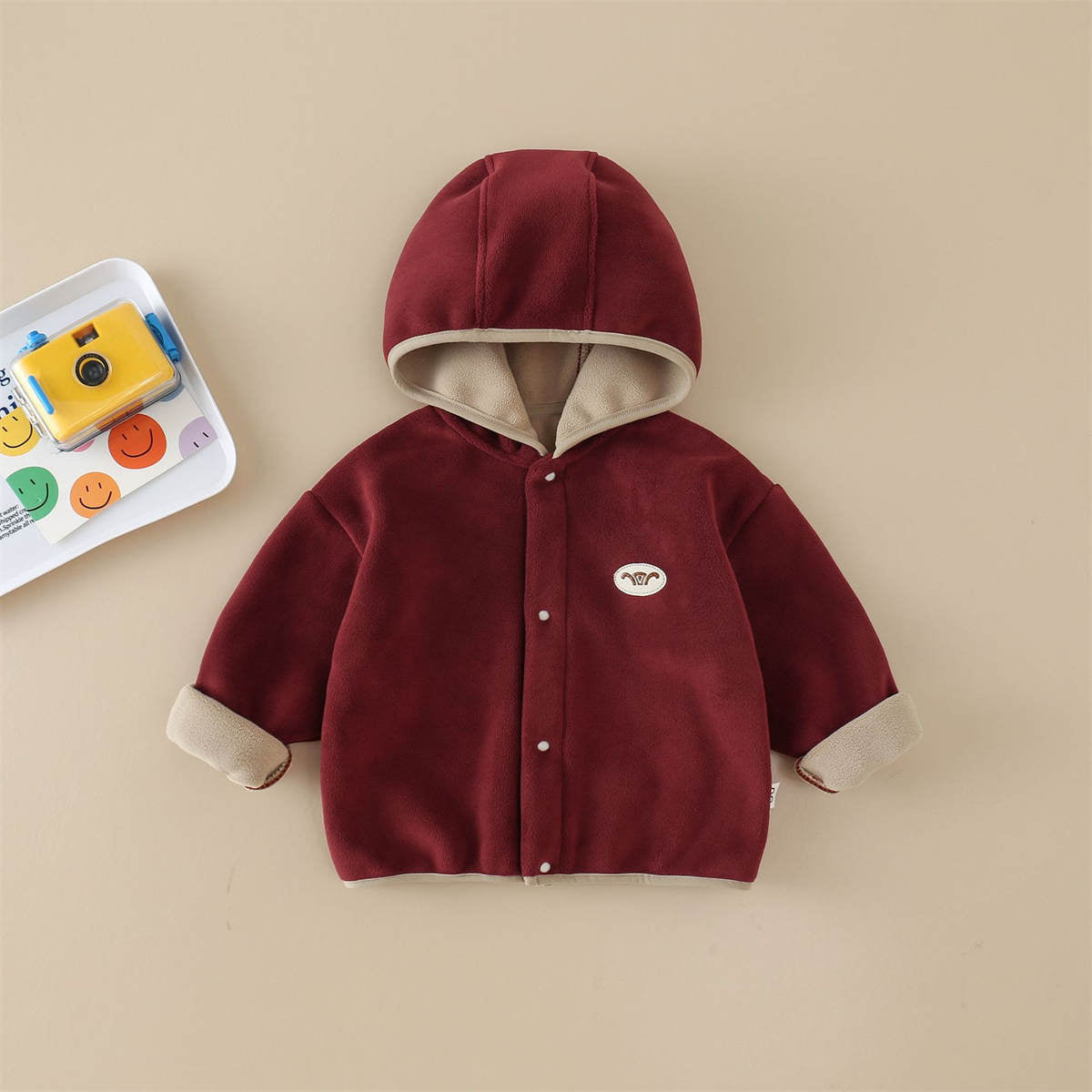 Baby boy winter hooded fleece top