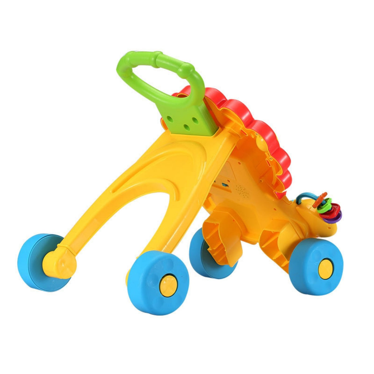 2-in-1 Musical Piano Lion Baby Push Walker with Interactive Activity Toys