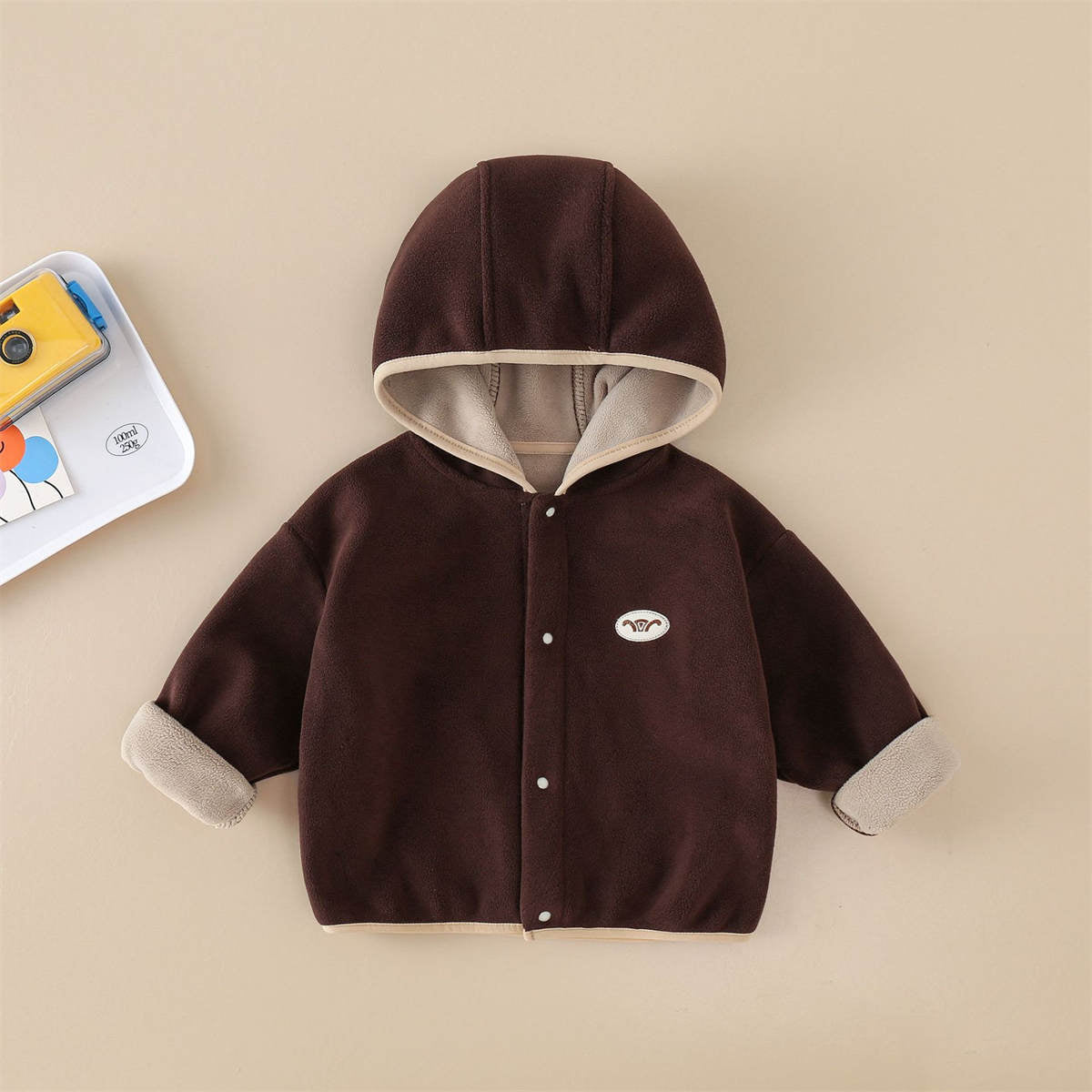 Baby boy winter hooded fleece top