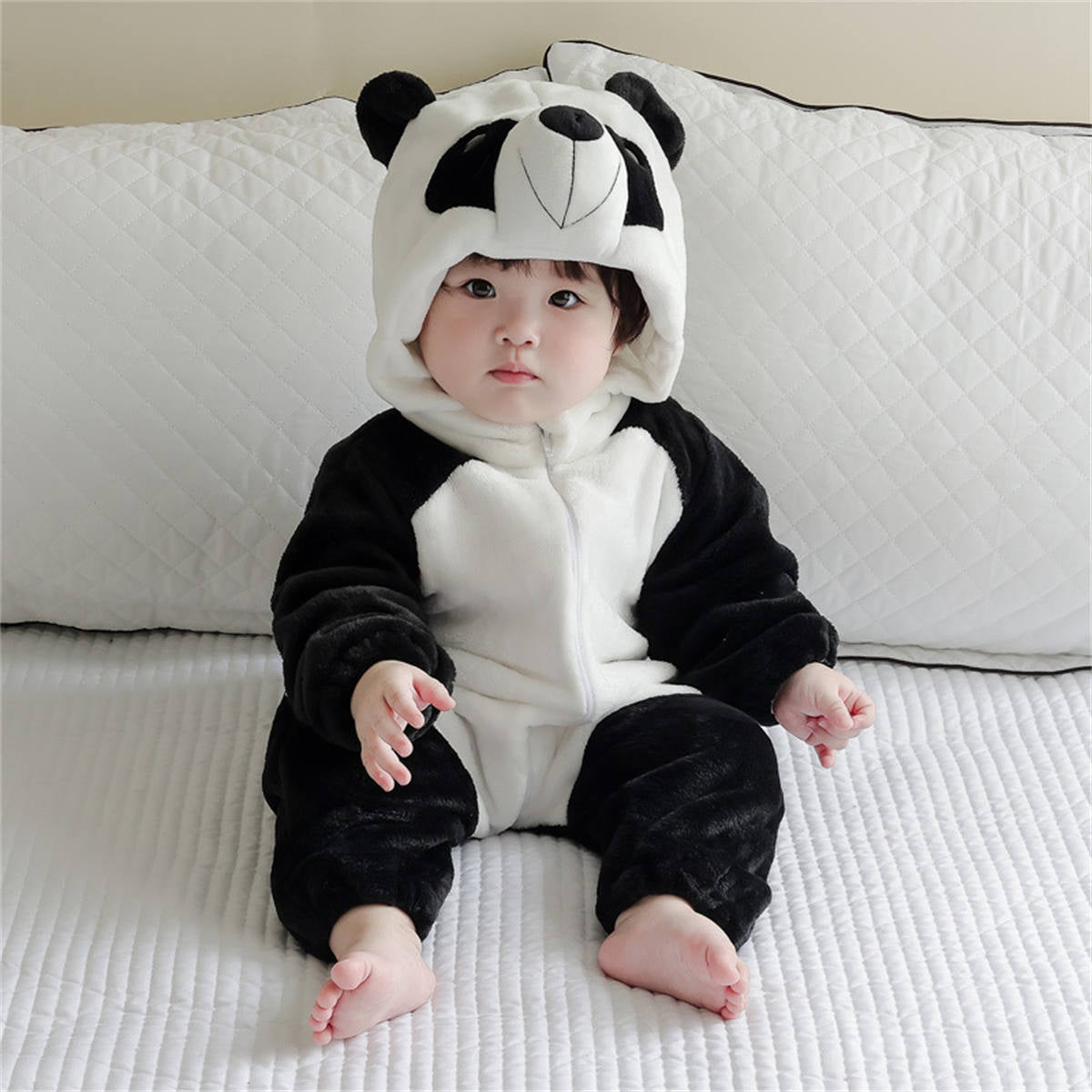 Newborn baby romper animal shape one-piece pajamas