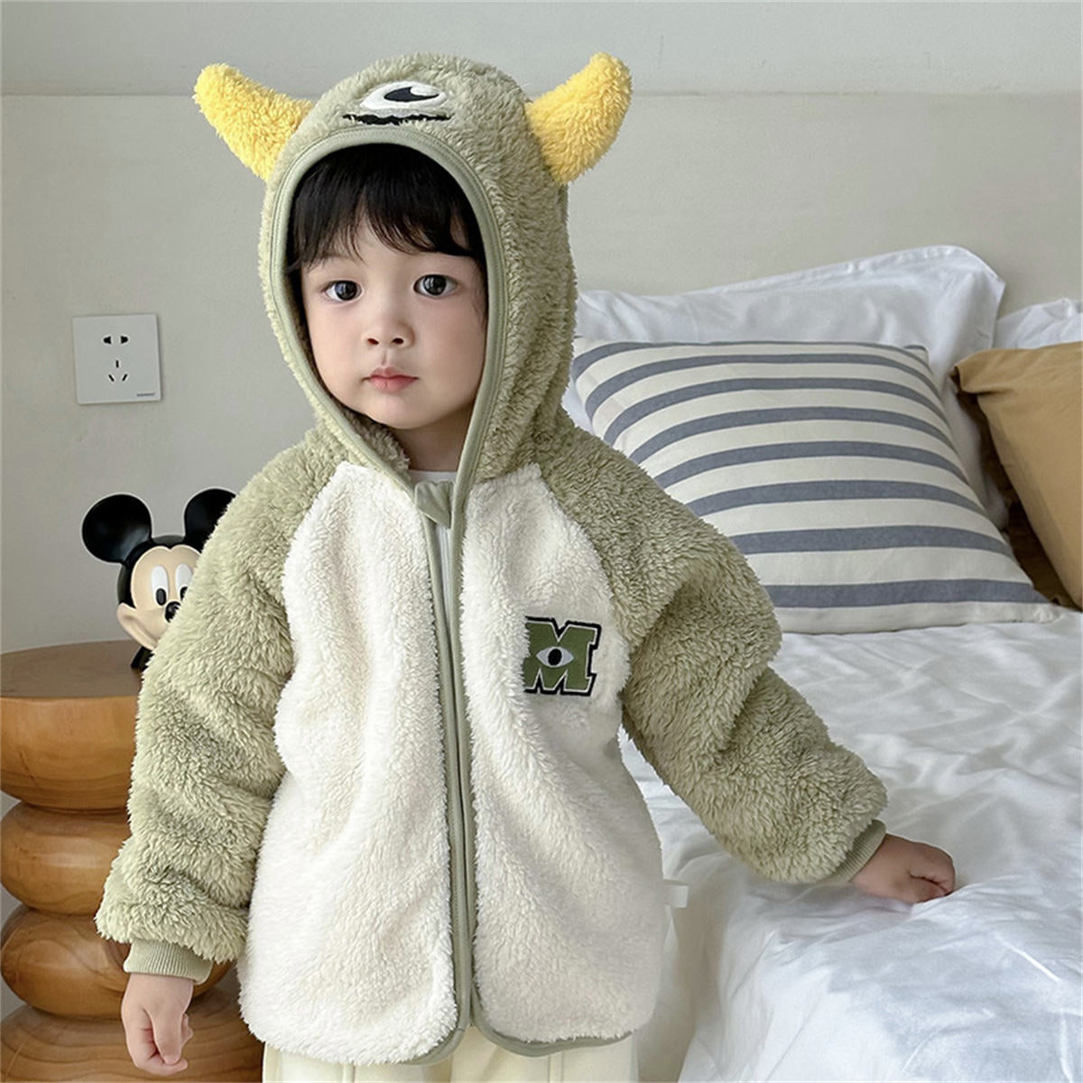 Boys and girls autumn and winter Donald Duck Mickey North American fleece jacket