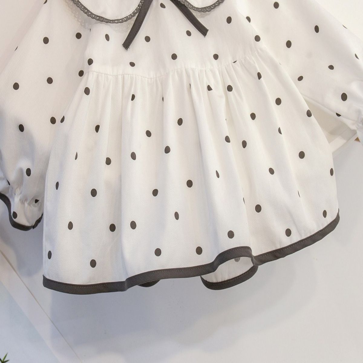 New style girls polka dot Korean style skirt sweet princess skirt baby long sleeve baby shirt