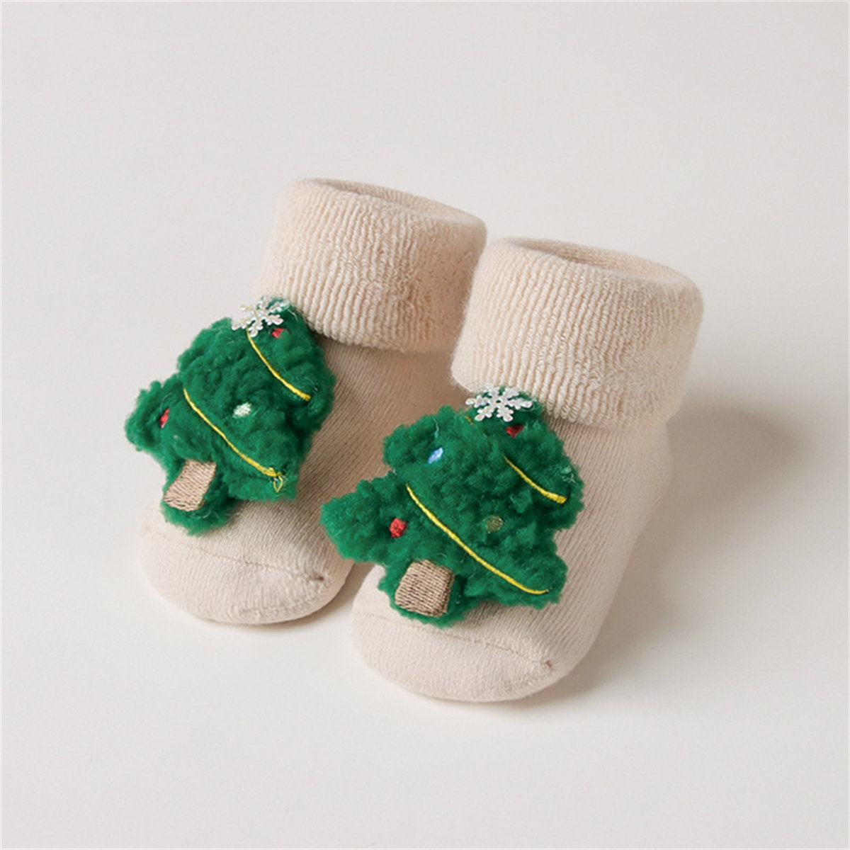 Baby autumn and winter style furry Christmas doll warm non-slip baby socks