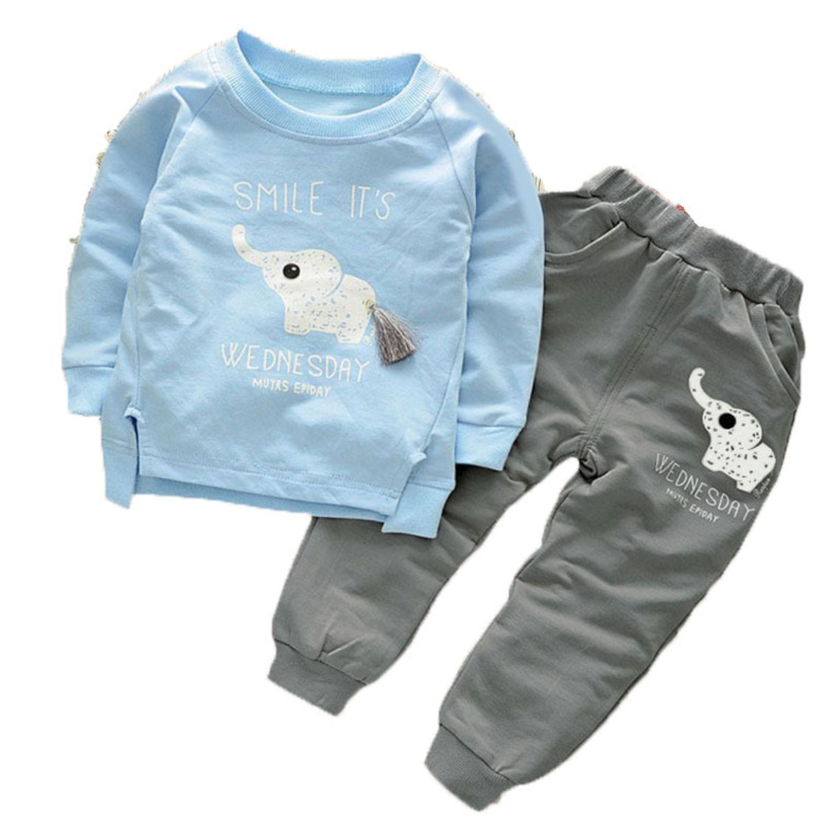 Children's clothing baby autumn long-sleeved suit children's casual boy sweater two-piece suit