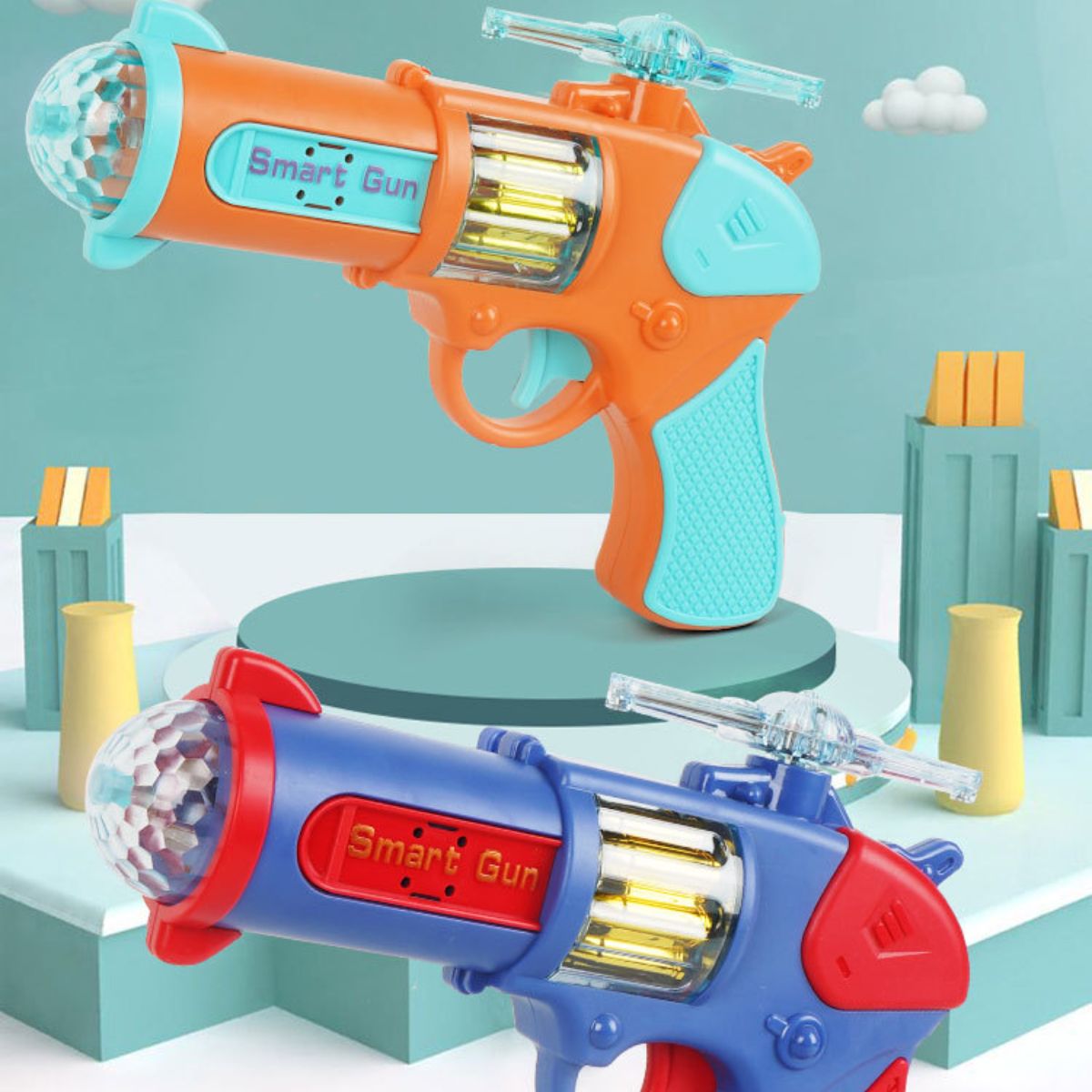 Space projection luminous toy gun