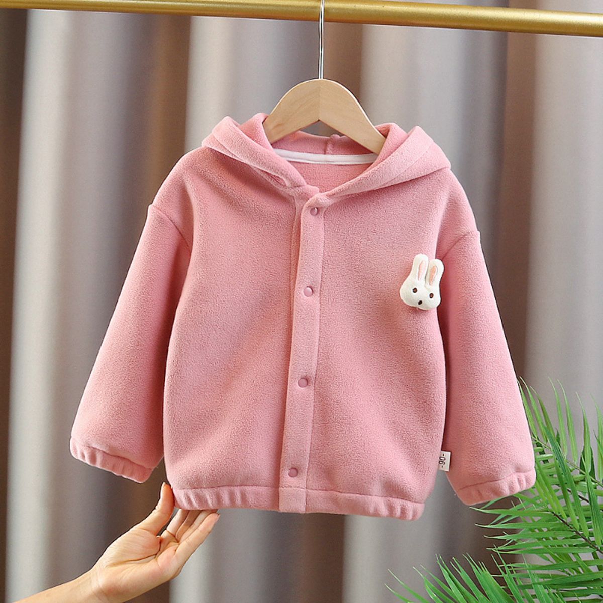 Children&#39;s winter clothing double-sided velvet cartoon hooded long-sleeved jacket