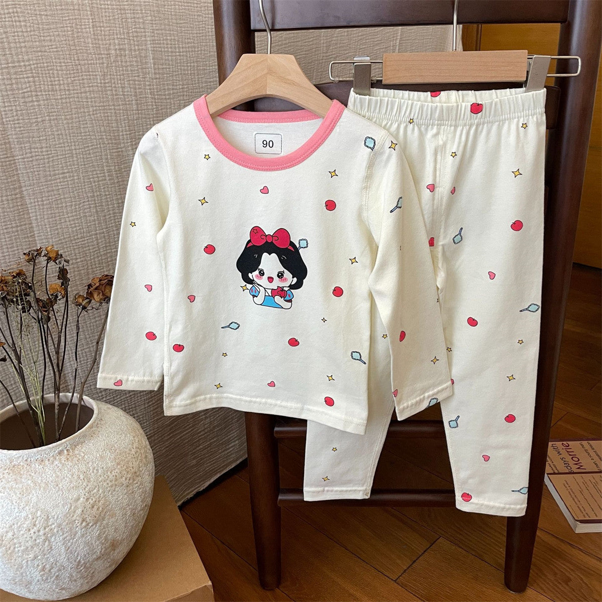 Cartoon skin-friendly children's autumn clothes and trousers home clothes and pajamas set