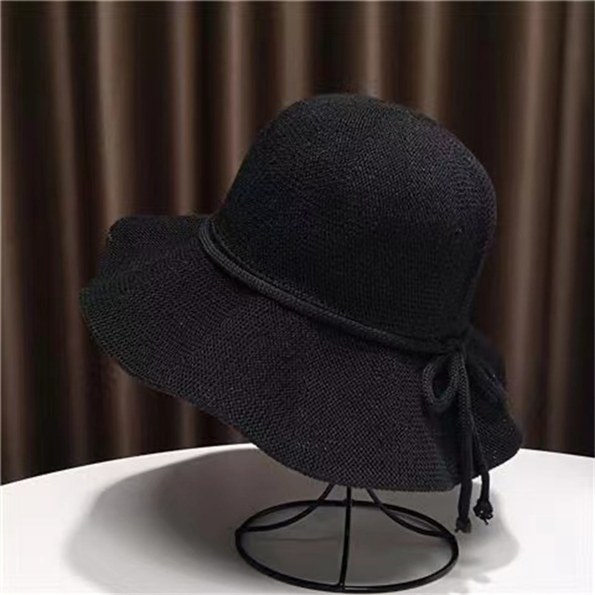 Women's summer daily outing washable folding hat women's large brim sun protection bucket hat