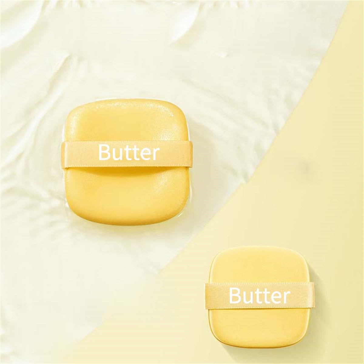 Butter Powder Puff 2 Pieces Dry and Wet Dual-Use Air Cushion Puff