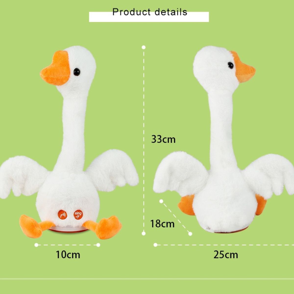 Ring tossing dancing duck electric toy