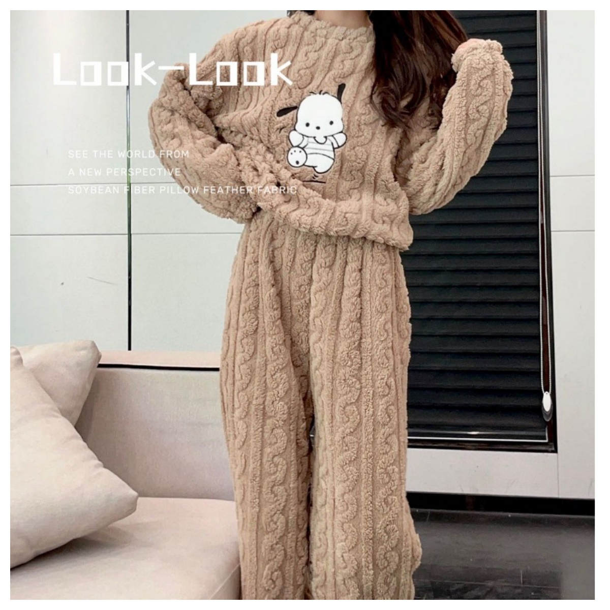 Autumn and winter long-sleeved Hapa dog fleece suit thickened homewear