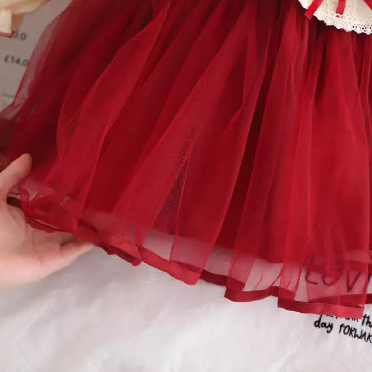 Girls princess dress autumn new style children's gauze skirt children baby girl fake two-piece skirt