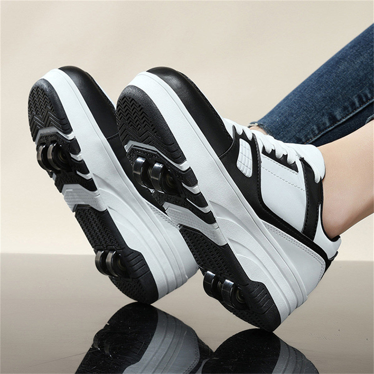 Children's four-wheel removable heelys roller skates