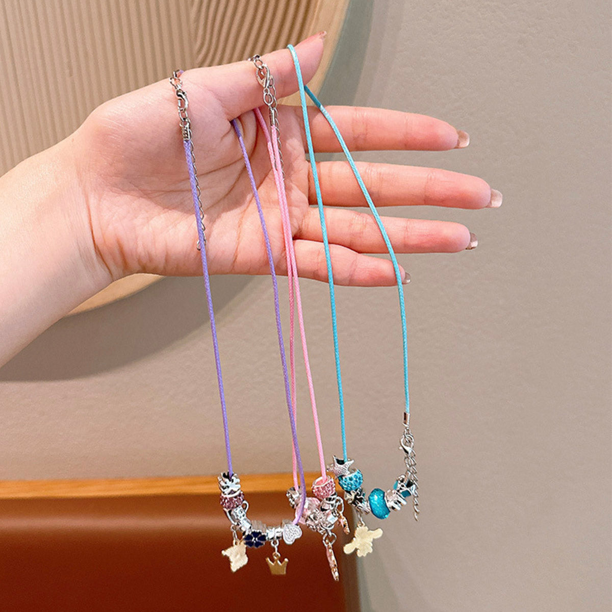 Children's handmade beads DIY cute Sanrio necklace princess set gift jewelry