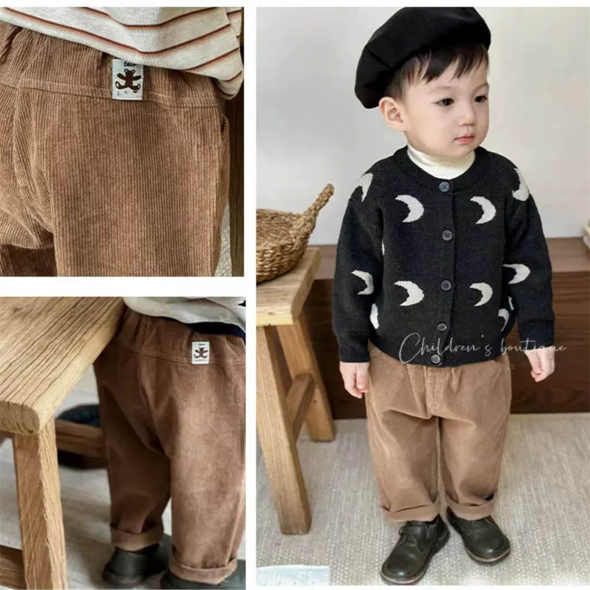 Baby corduroy loose trousers