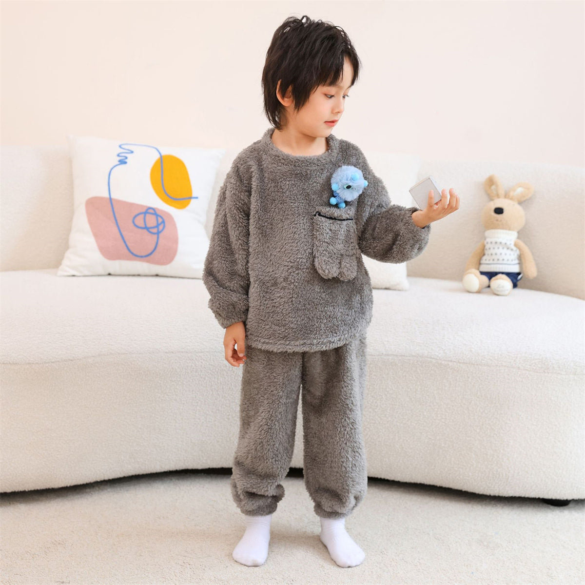 Children's flannel pajamas set home wear