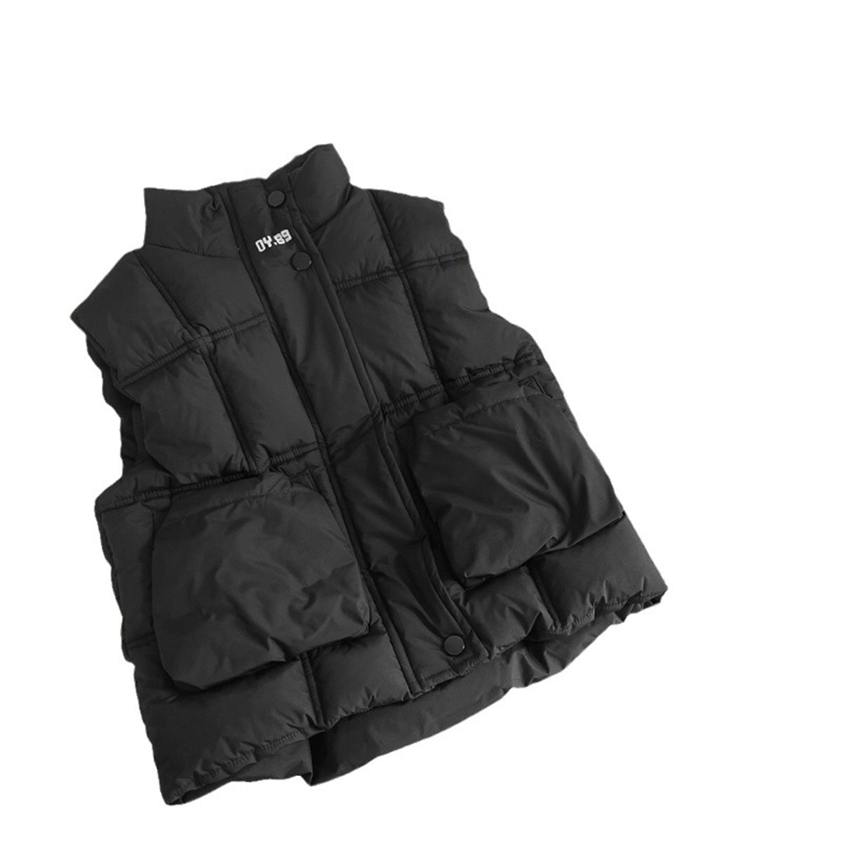 Winter down waterproof solid color warm vest for boys and girls