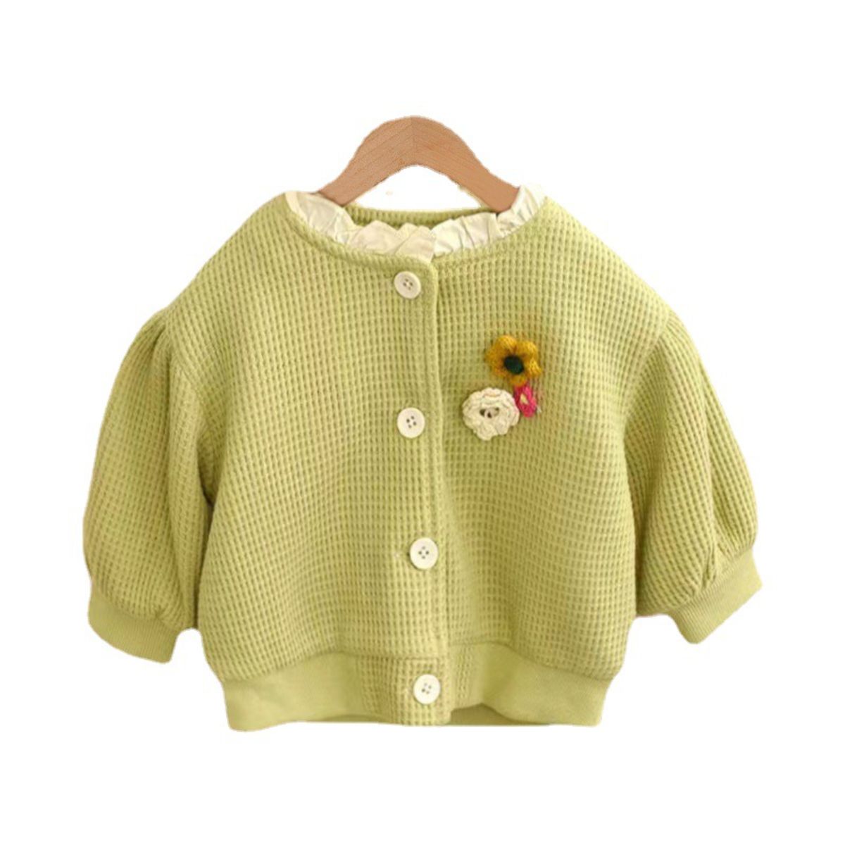 Children's Cardigan Sweater Jacket Girls Sweater Spring and Autumn Baby Clothes Round Neck Sweater Girl Baby Clothes