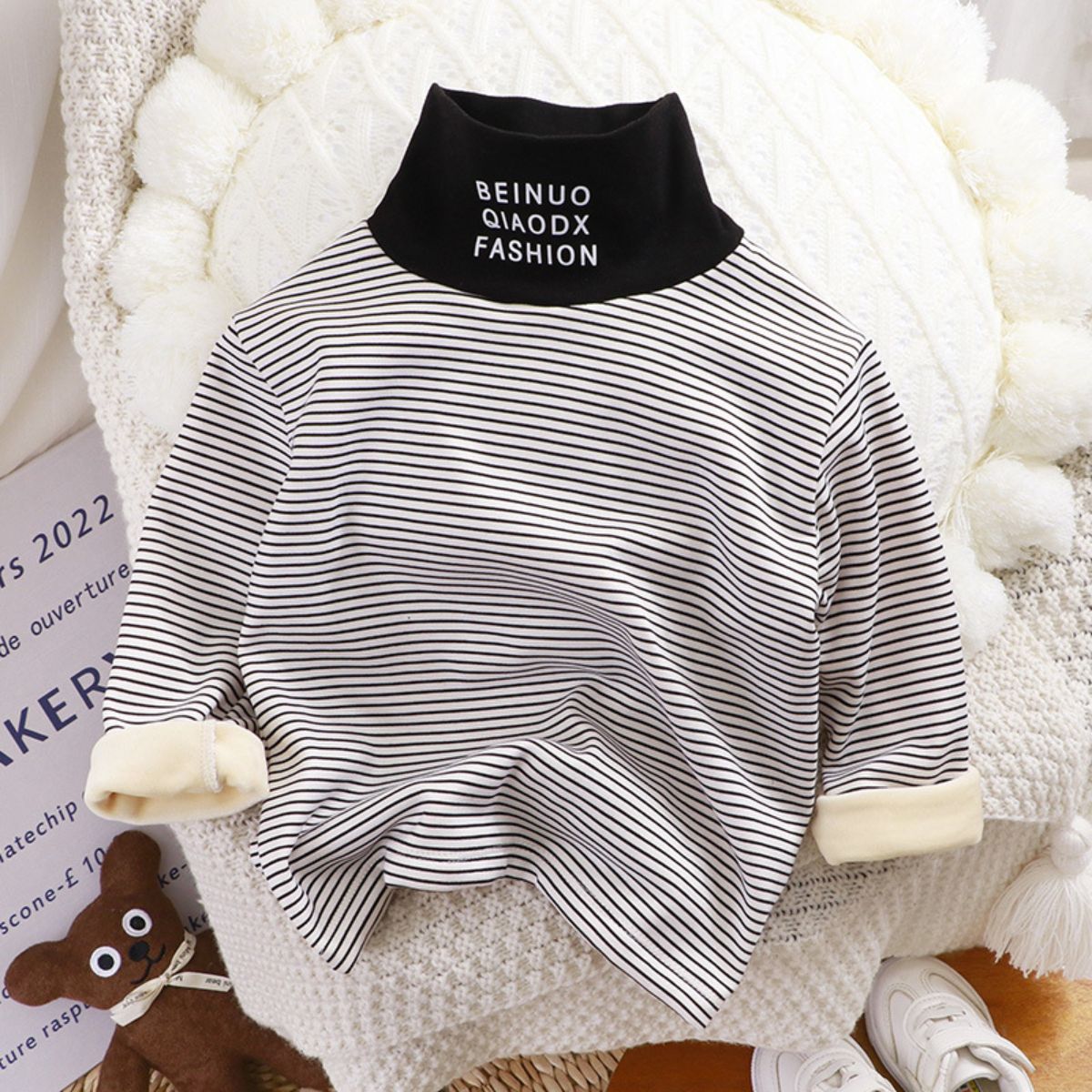 Autumn and winter boys and girls fleece bottoming clothes