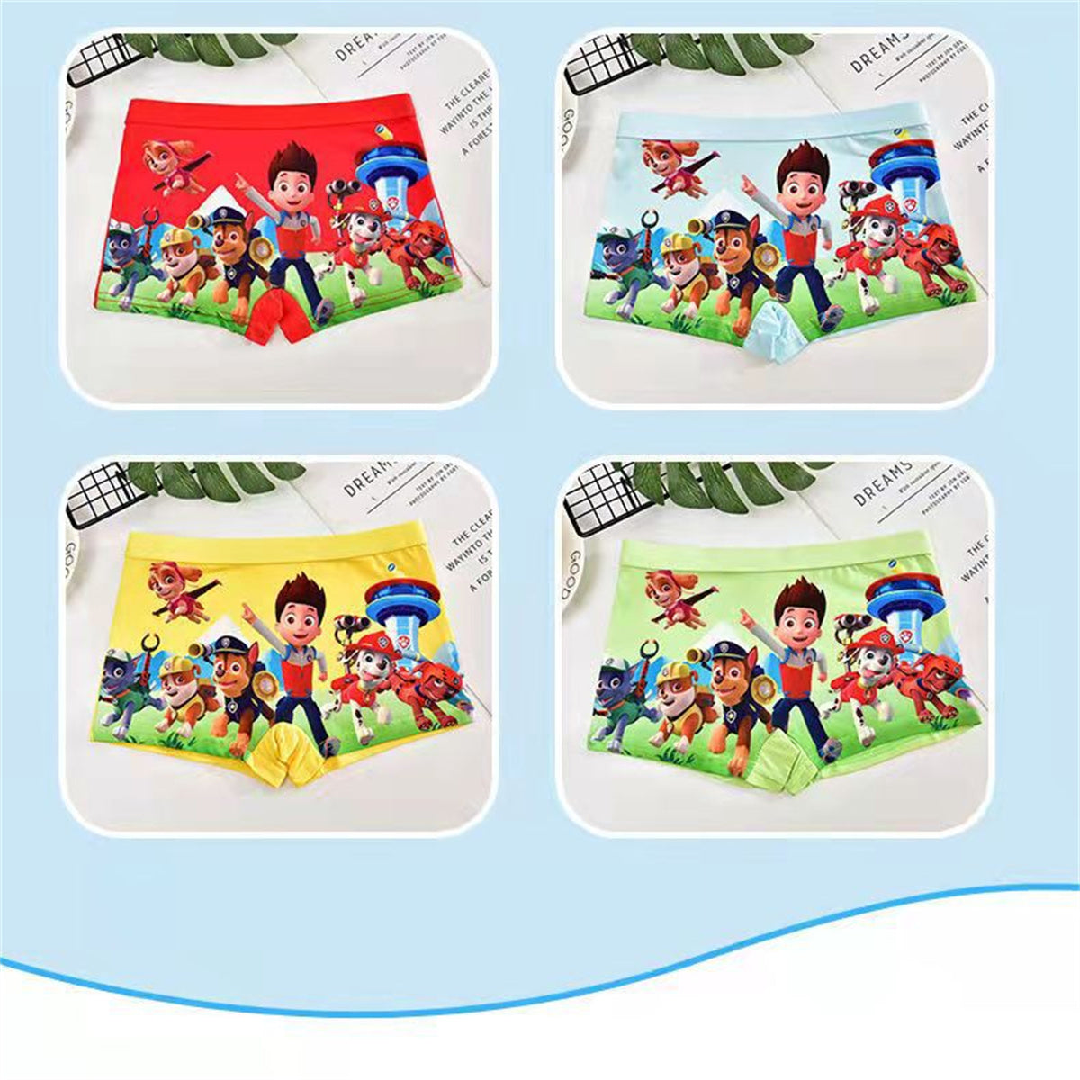 Boys' soft, comfortable and breathable boxer briefs set