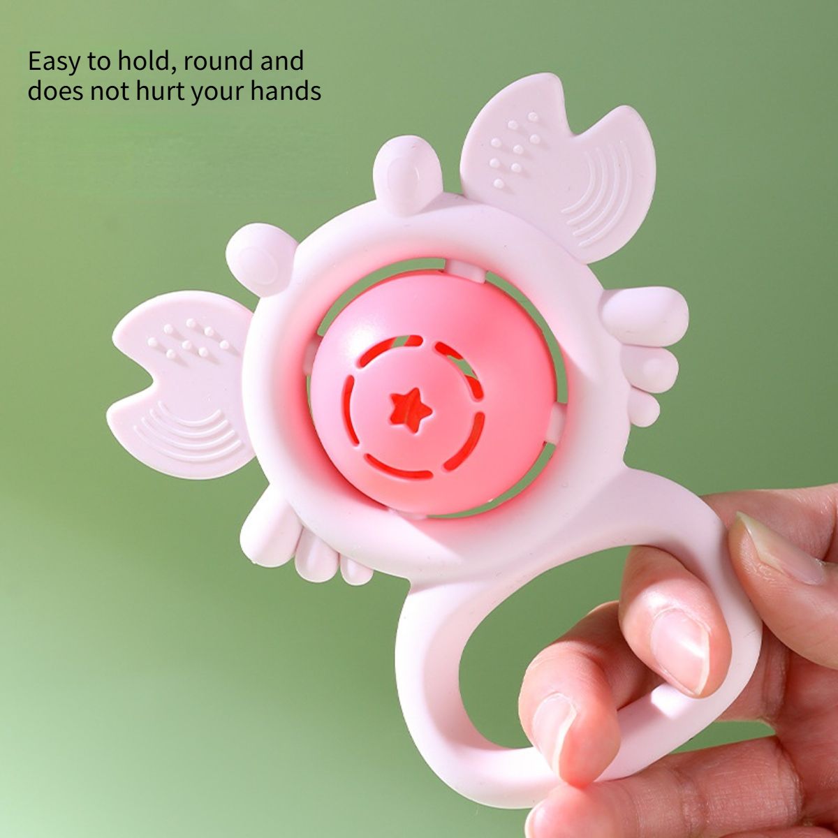 Educational Silicone Cartoon Crab Teether Toy