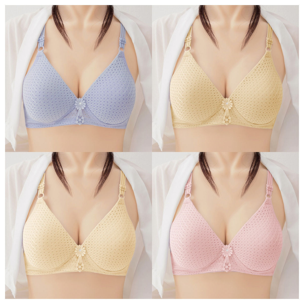 Women's large size bras comfortable breathable bra underwear