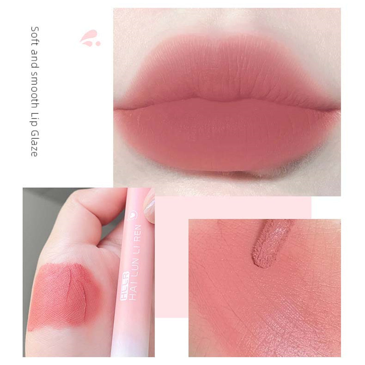 Women's pink matte velvet lipstick