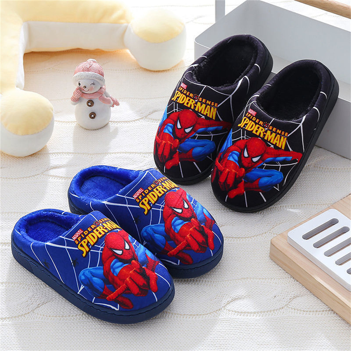 Spider-Man waterproof and non-slip casual cotton slippers for boys