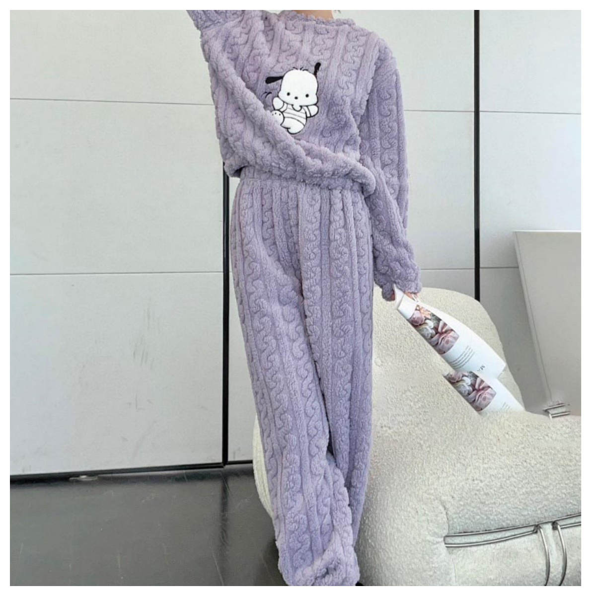 Autumn and winter long-sleeved Hapa dog fleece suit thickened homewear