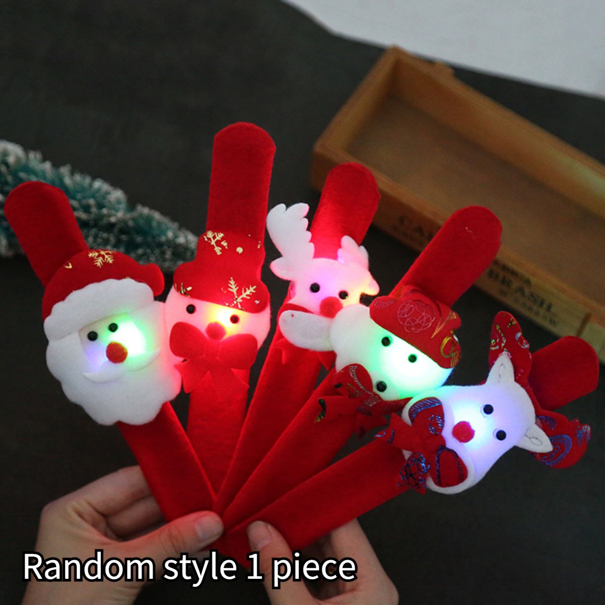 Christmas cartoon luminous plush pat ring