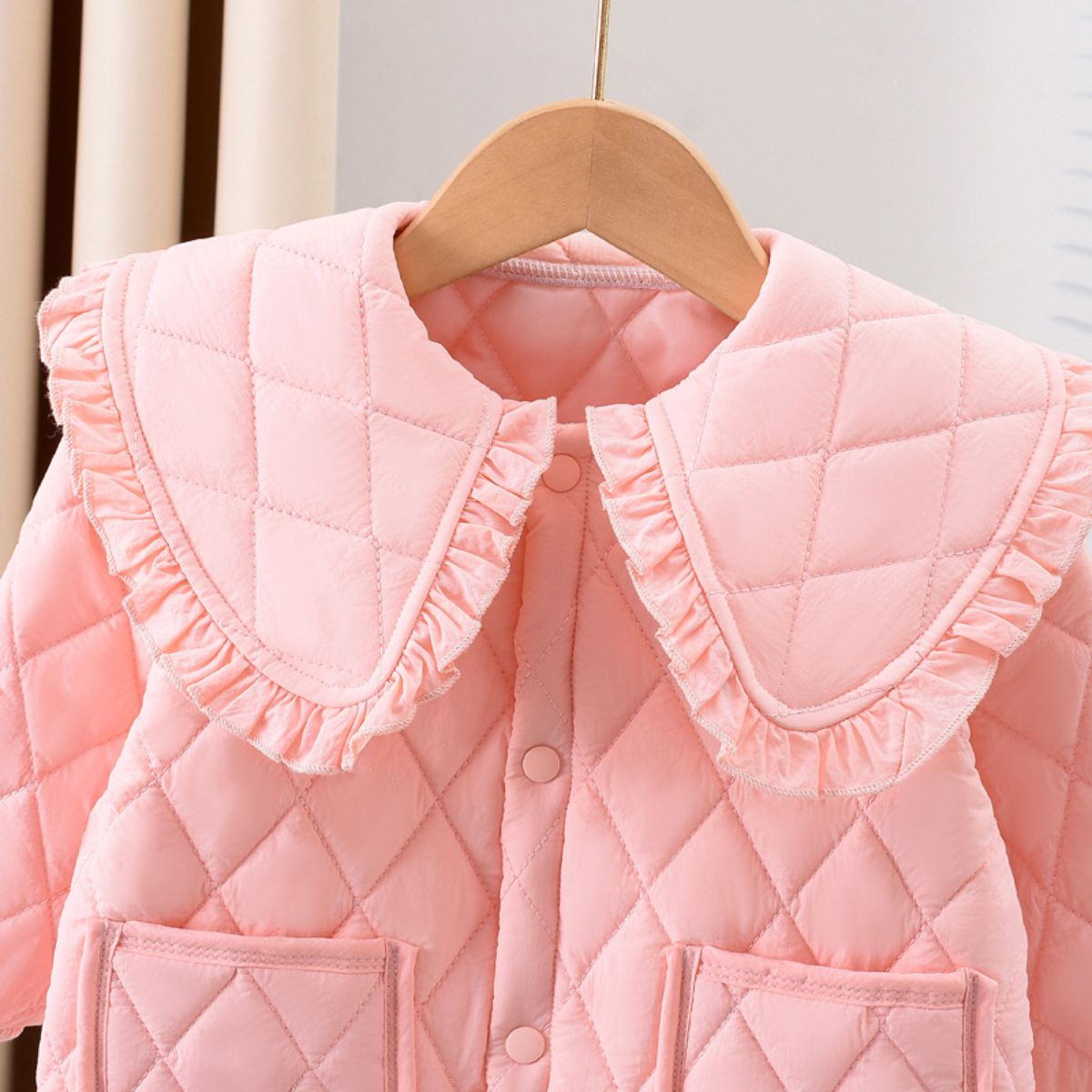 Girls winter suit quilted two piece cotton coat