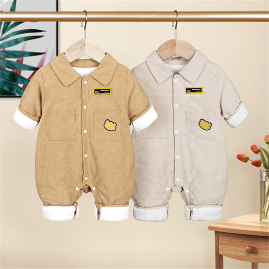 Infant and toddler bodysuit double layer newborn romper