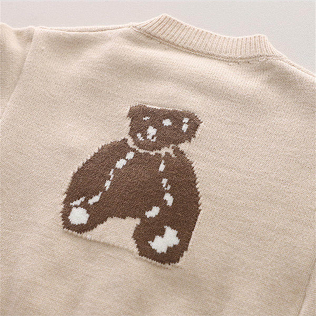 Children's three-piece plaid bear suit