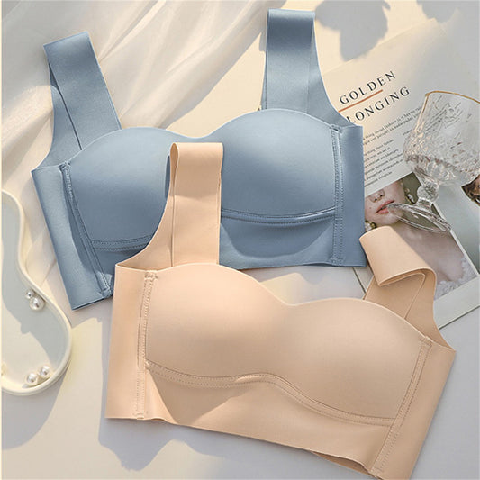 Underwear female undershirt type thin section without steel ring anti-sagging bra