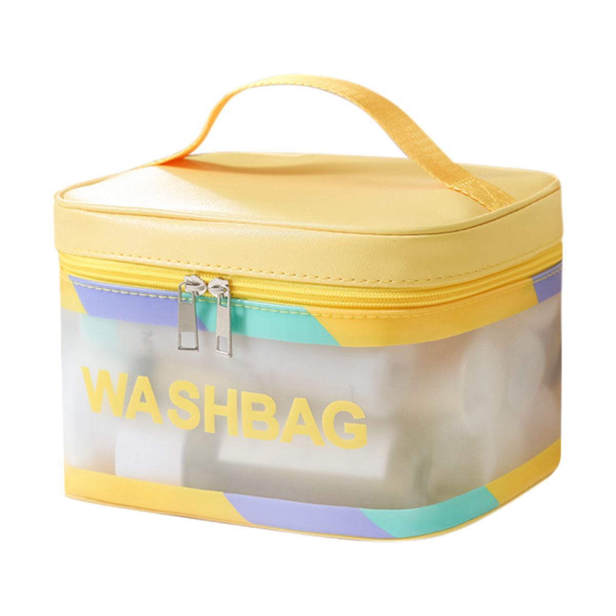 Large capacity waterproof toiletry bag cosmetic storage bag portable hand-held square bag