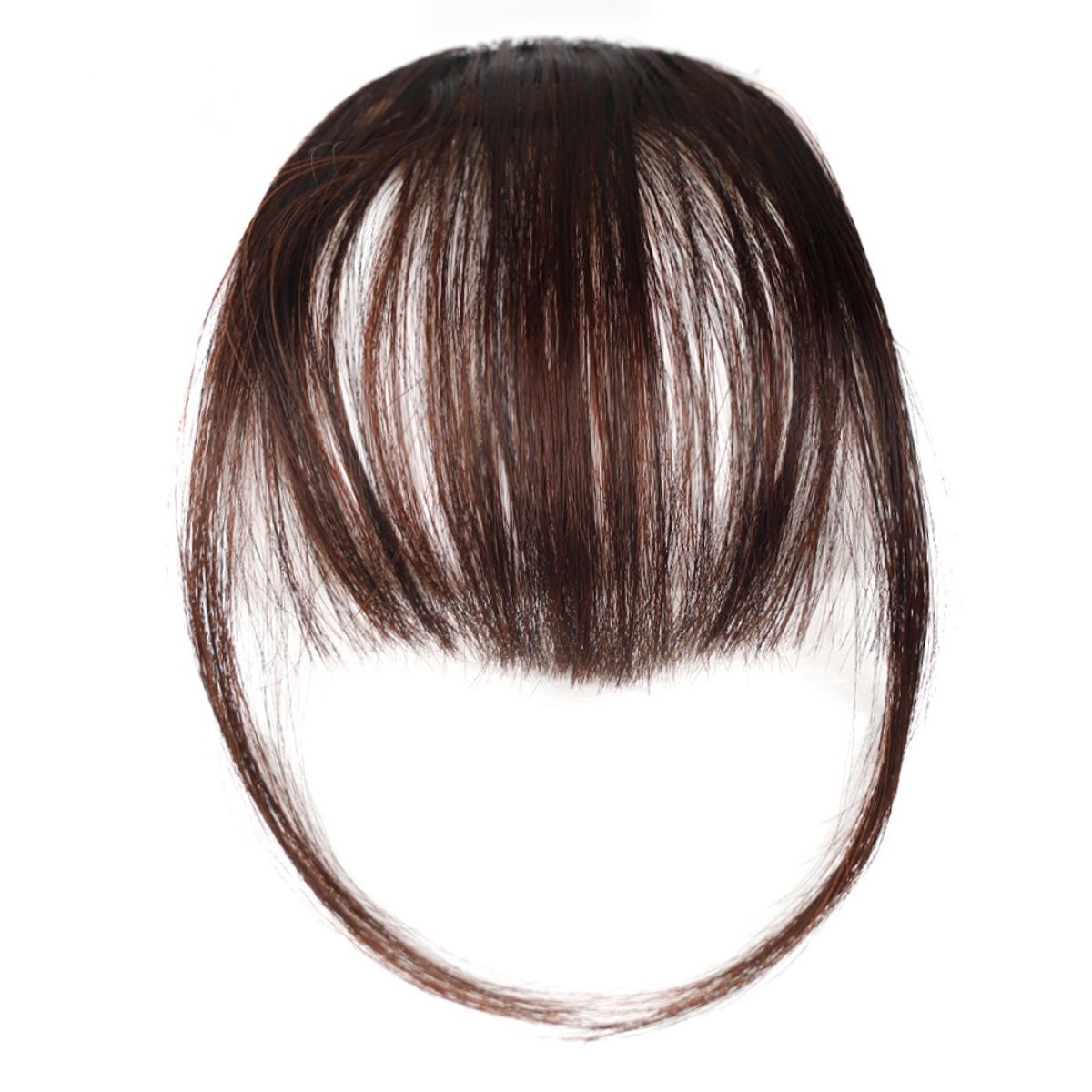 Chemical fiber wig with air bangs, thin fake bangs for women with sideburns, straight bangs wig