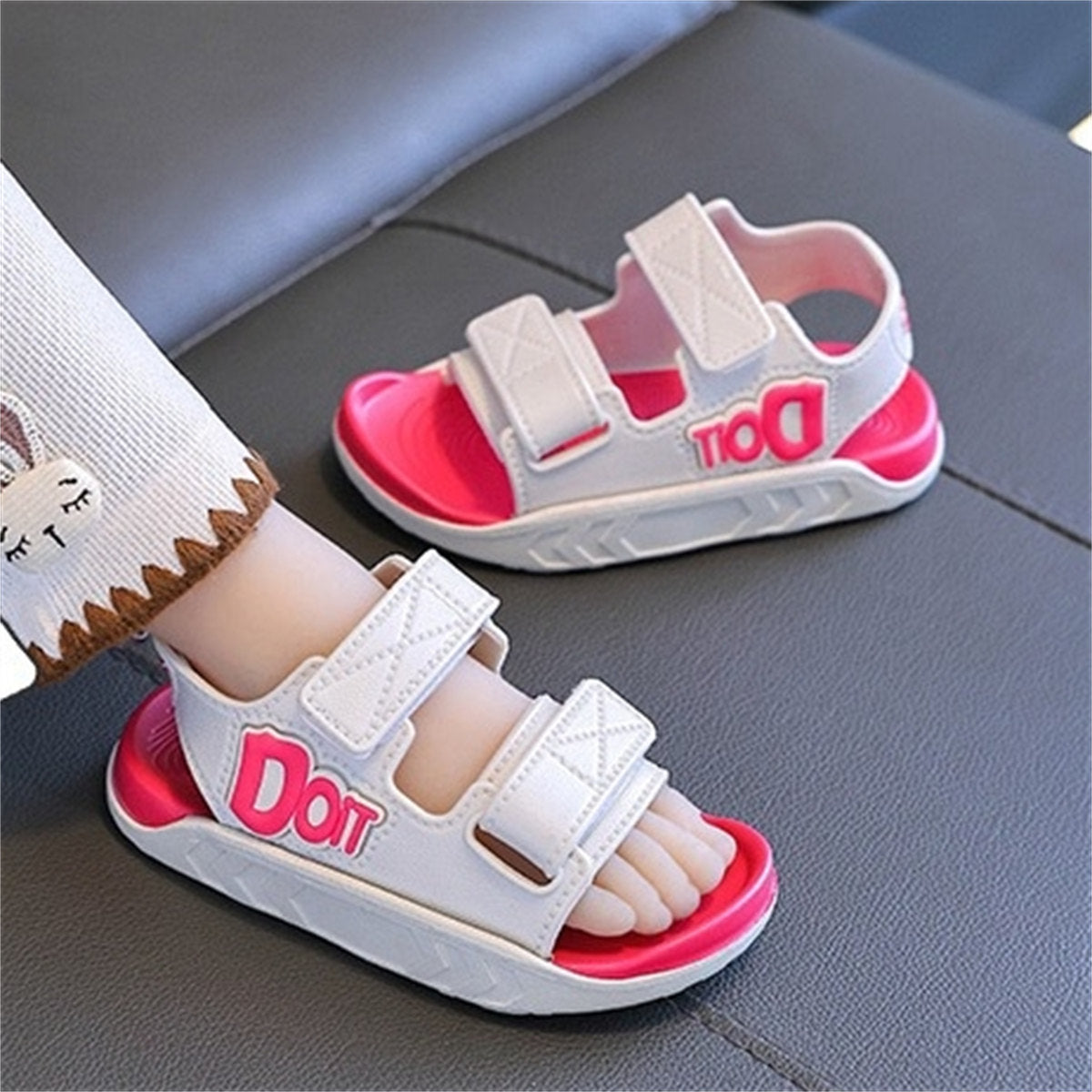 Children's Alphabet Soft Velcro Casual Sandals